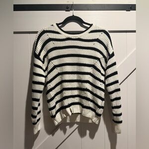 Charlotte Russe Black and White Striped Sweater